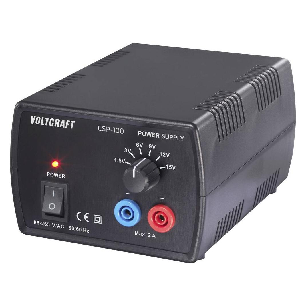 Voltcraft CSP-100 Labornetzgerät, einstellbar 1.5 V, 3 V, 6 V, 9 V, 12 V, 15 V (VC-17193970)