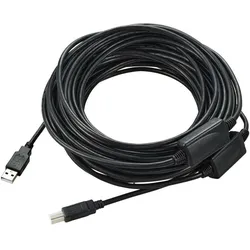 Renkforce USB-Kabel USB 2.0 USB-A Stecker, USB-B Stecker 20.00 m Schwarz Geflech (20 m, USB 2.0, 2.50 W), USB Kabel