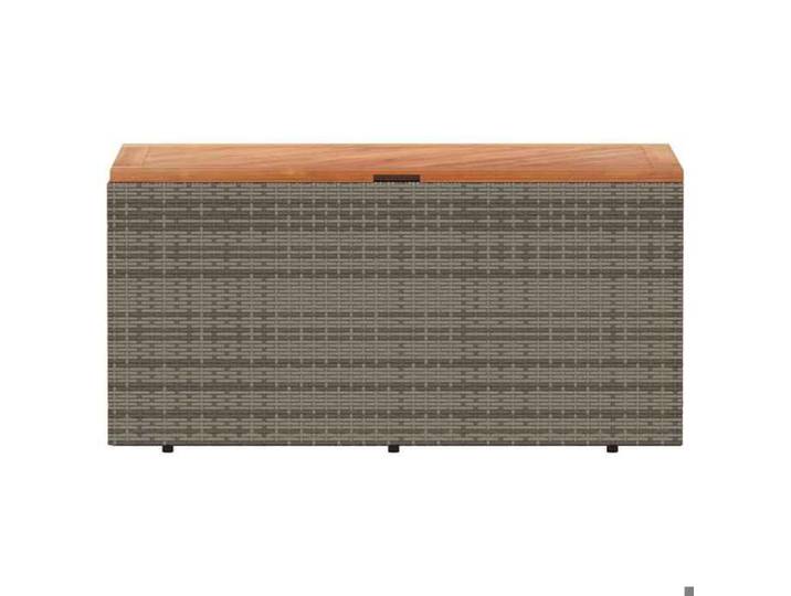 Moderne Boîte de rangement de jardin - grande espace - gris résine tressée bois d'acacia - pour terrasse gbf671162