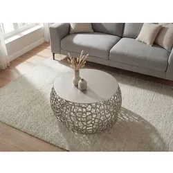 Designertisch Wohnzimmertisch aus Aluminium in modernem Design