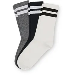 Tchibo - 3 Paar Tennissocken - Unisex - Gr. 43-46 - hellgrau
