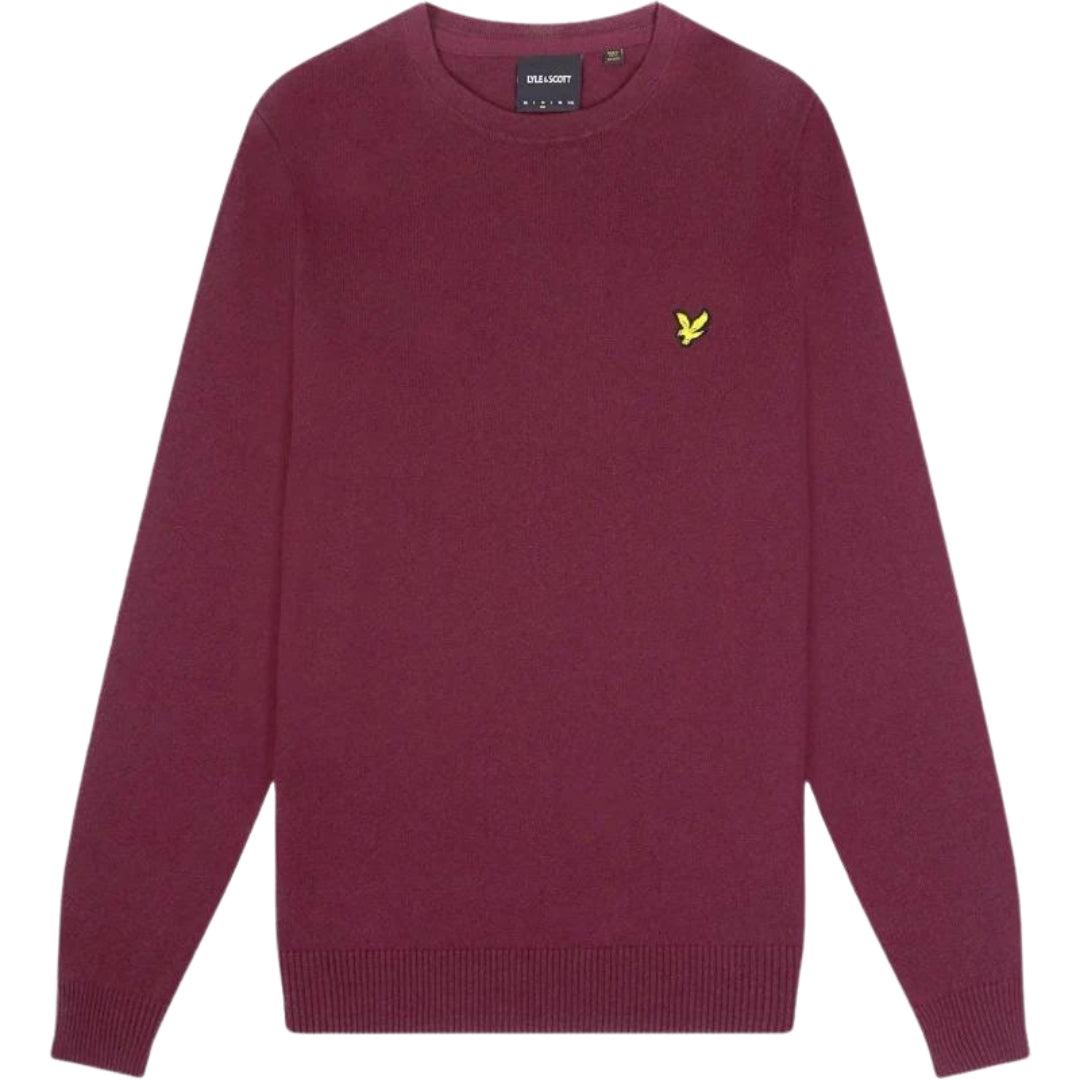 Lyle & Scott bordeauxrode trui met merklogo