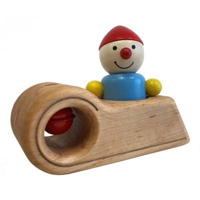 Pfingstweid - Schlittenwicht Niclas aus Erle mit flexiblem Stehwicht Marco und mit rotem Glöckchen, Holz