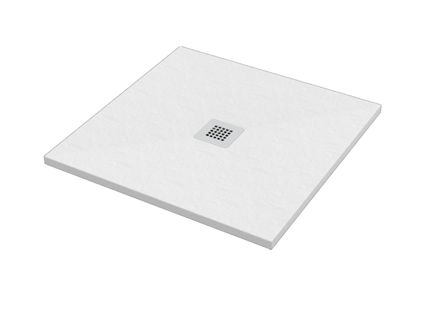 ERCOS Piatto doccia Quadrato 80x80cm serie Stone BPMAROSTON8080 Bianco Opaco Marmoresina Standard