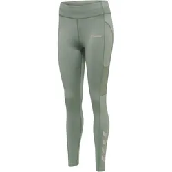 hummel hmlMT CHIPO Mid Waist Tights Damen lily pad XS