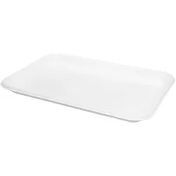 MONOUSO - Tablett aus Zuckerrohr Weiß 20,5x14,5cm (50 Stück)