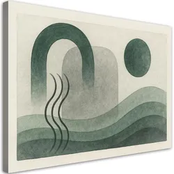 LEINWANDBILD Abstrakte Wellen Aquarell 90x60cm