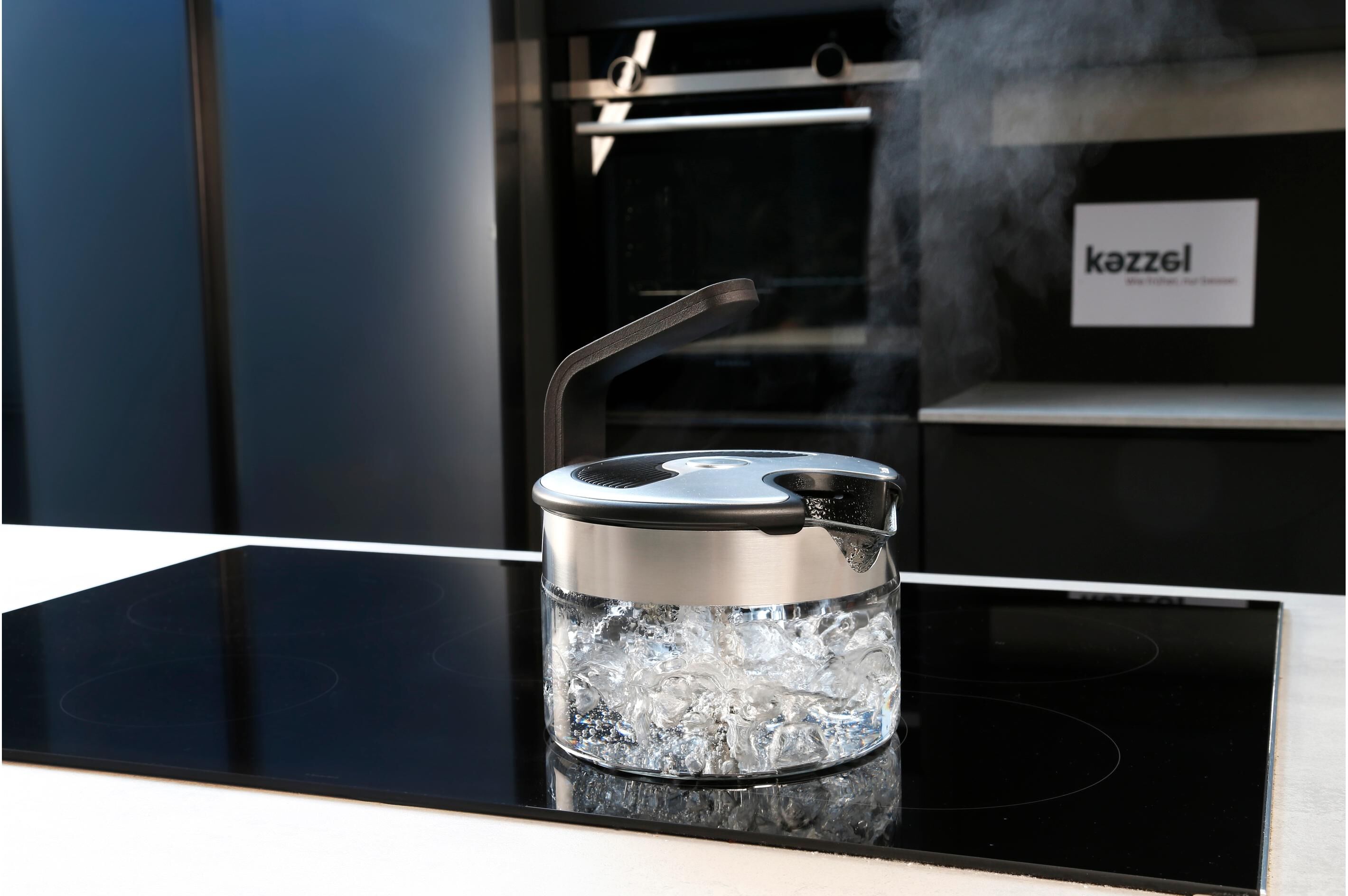 Wasserkocher "Kezzel Induktiv 45413 l, Transparent", transparent, B:18cm H:24cm, Wasserkocher, Wasserkocher transparent Einheitsgröße