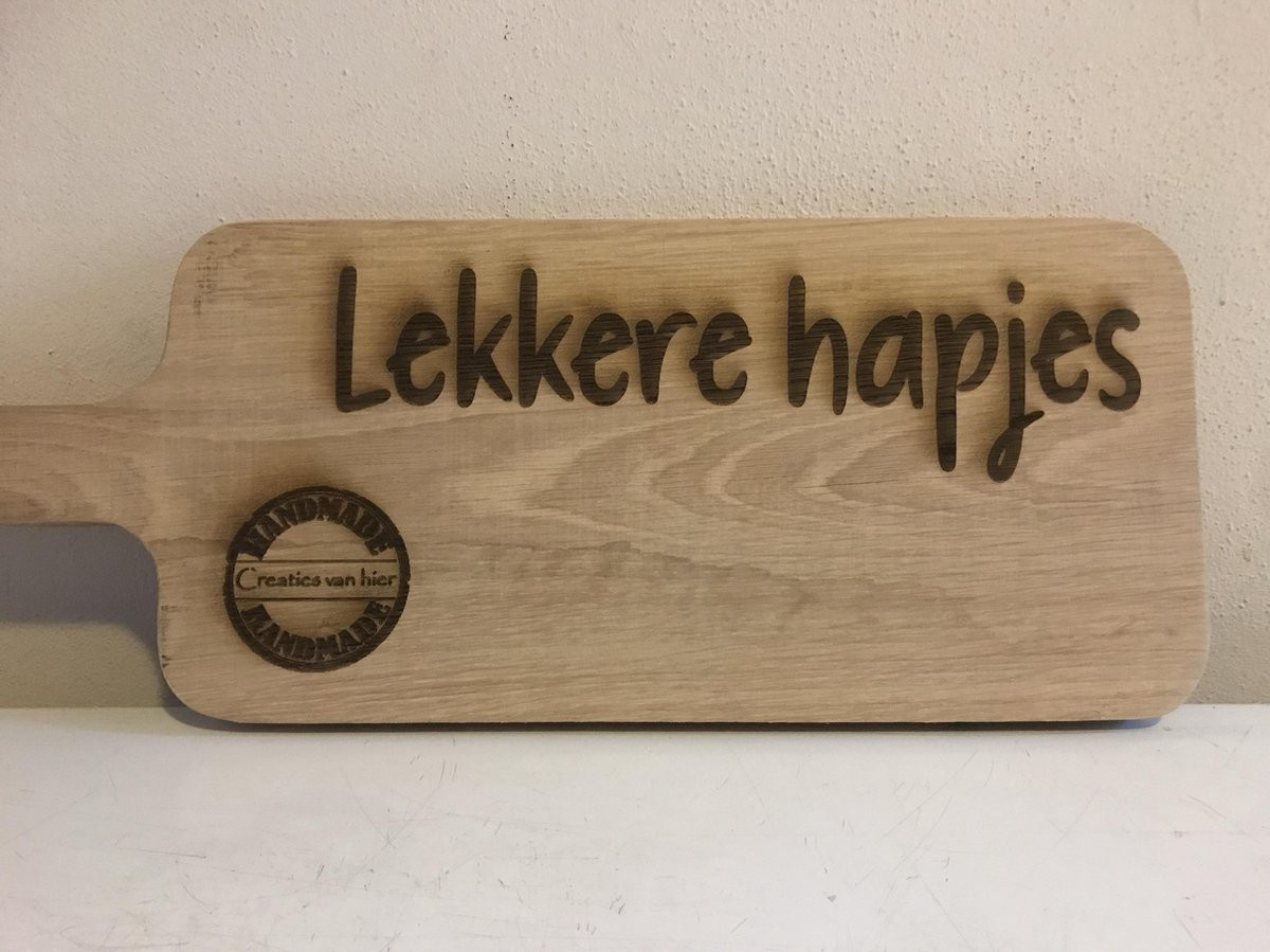 Houten hapjesplank Pensioen van Creaties van hier, 55 cm