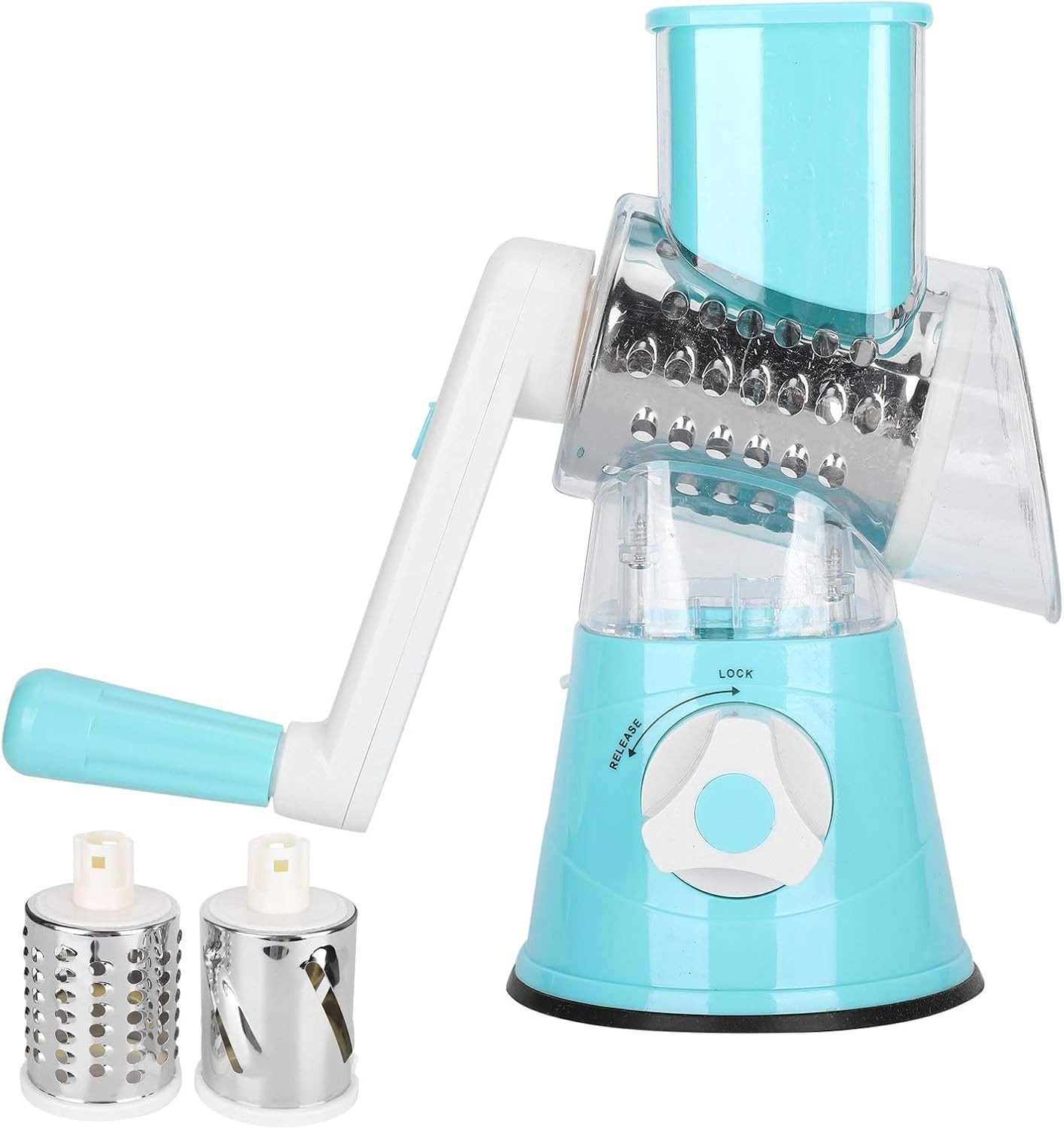 Veelzijdige Groentensnijder - Handmatige Groente Cutter, Rasp en Hakker voor Keukenaccessoires (Blauw)