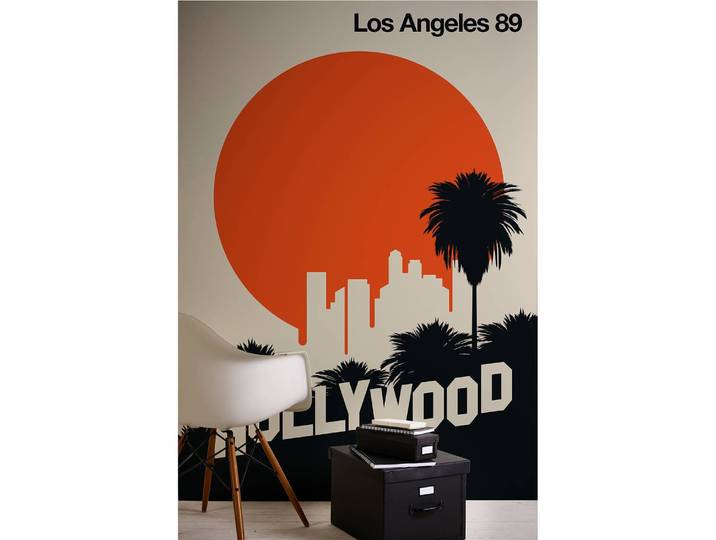Papier peint Los Angeles 2 x 2cm Non tissé mat