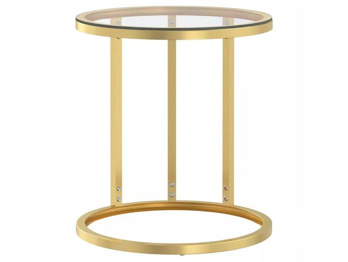 VidaXL - Beistelltisch glas, One Size, Gelbgold