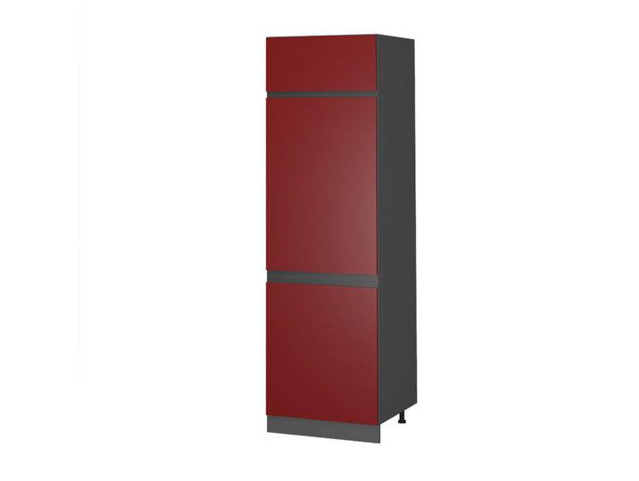 Vicco Kühlumbauschrank R-Line Rot 60 cm J-Shape, Rot, Anthrazit, Holzwerkstoff, 1 Fächer, Rechteckig, 60x206.8x57.2 cm, Küchen, Küchenmöbel, Küchenschränke, Küchenunterschrank