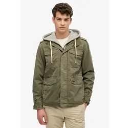 Superdry für Herren. M5012168A Rookie Field Jacke mit Kapuze Grün (L), Lässig, Baumwolle