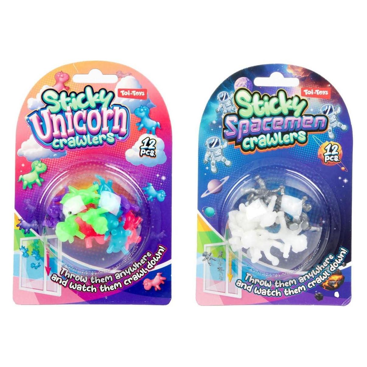 Toi-Toys Lustige Mini-Fensterkrabbler Einhorn oder Astronaut, 12 Stück. (44127289)
