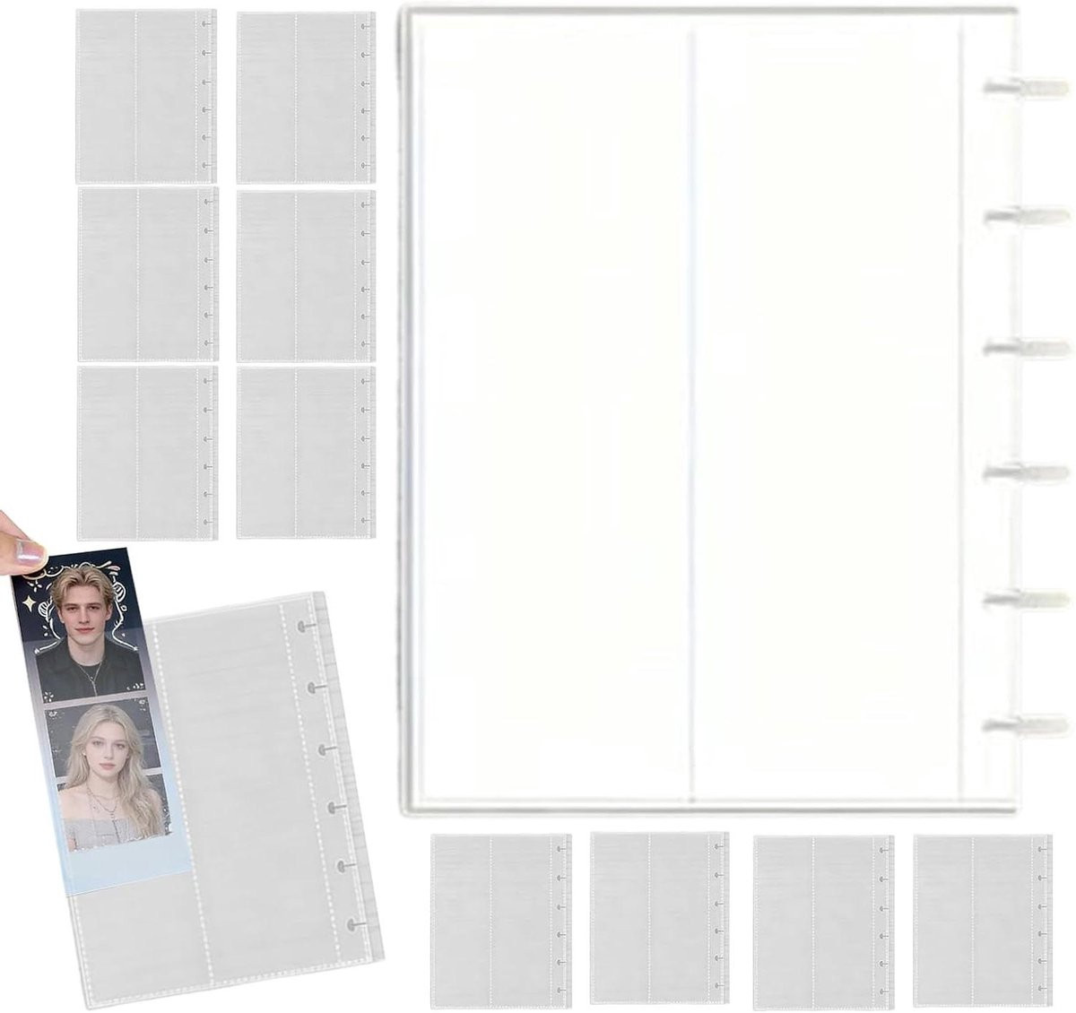 Fotocabine Album Plakboek voor het bewaren van herinneringen met beschermende clear keepsakes, Paddestoel, 17 x 8 x 4 cm