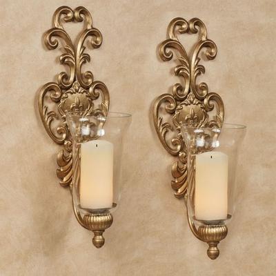 Touch of Class Asciano Wall Sconce Pair Aged Gold, Pair, Aged Gold