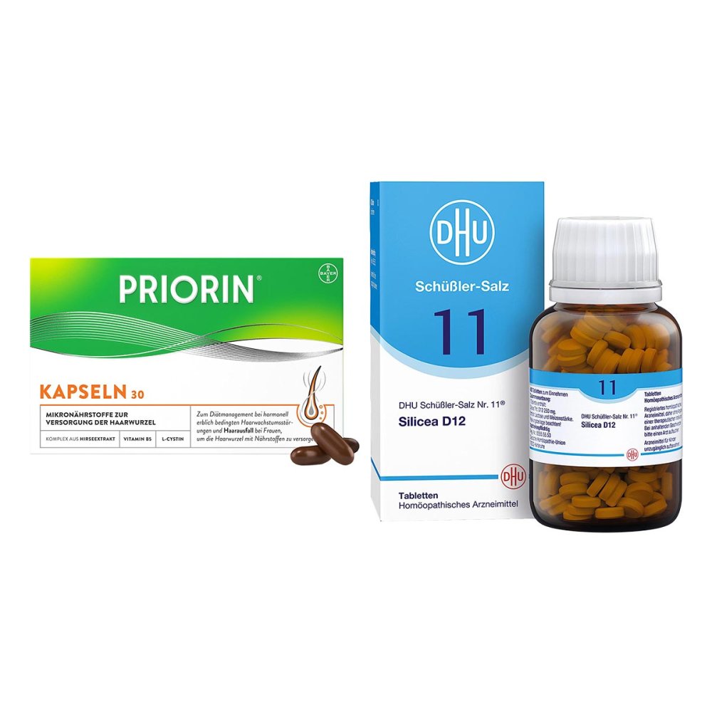 DHU Schüßler-Salz Nummer 11 Silicea D12 & Priorin Kapseln 08105295