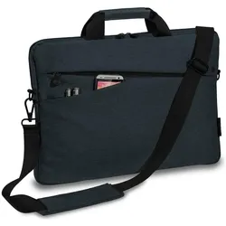 Pedea Laptoptasche 17,3 Zoll (43,9cm) FASHION Notebook Umhängetasche mit Schultergurt (17.30", Universal), Notebooktasche, Schwarz, Grau
