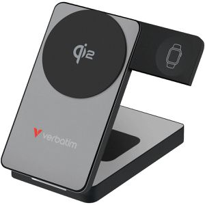Verbatim Powerbank Charge & Go Qi2, 10000mAh, USB-C, MagSafe, Qi2, grau, Ladeleistung 30 Watt