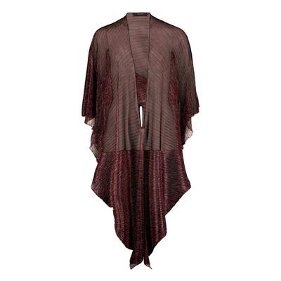 Multifunktionstuch VERA MONT "Damen im Glitzer-Look", Damen, Gr. ACC, braun (dunkelrot, schwarz), Glitzergarne, Polyester, Modetücher Multifunktionstuch
