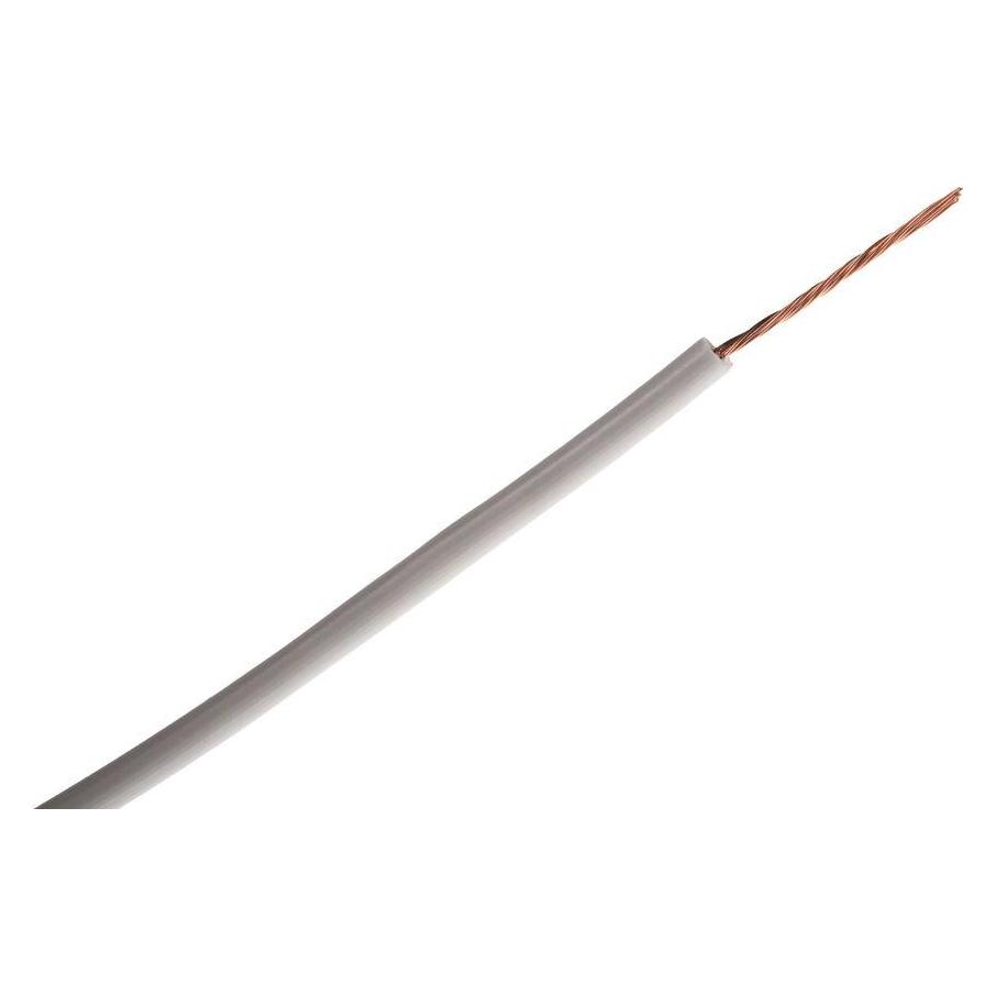RS PRO Normierte Aderleitung Ø 2.6mm / 0,5 mm² Kupfer, Weiss 16/0,2 mm Litzen, 100m (100 m) (1805918)