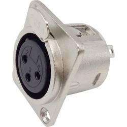 TRU COMPONENTS 1408819 XLR-Steckverbinder Flanschbuchse, Kontakte gerade Polzahl: 3 Silber 1 St.