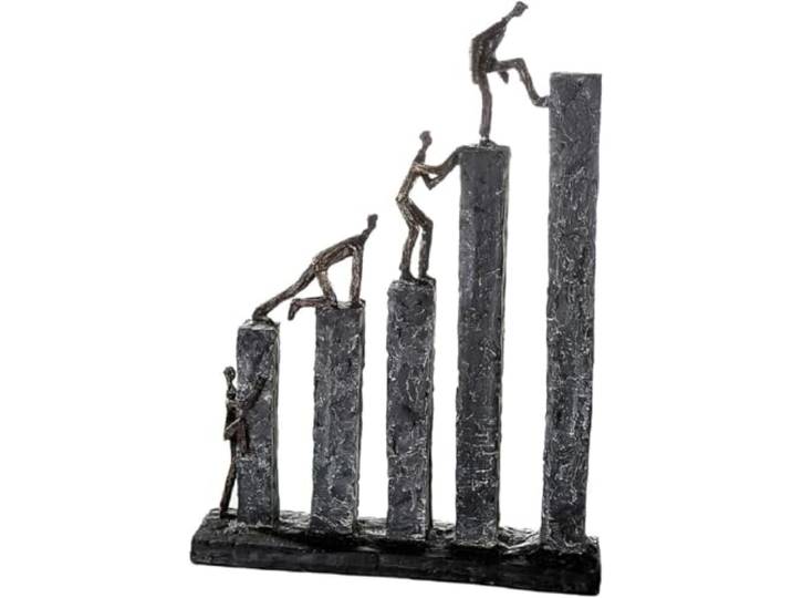 Casablanca Statue Raise\, Résine Bronze Gris 43 cm Un symbole d'esprit d'équipe. Trouve sa place au salon comme au bureau. Un bel objet de décoration.