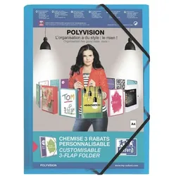 Oxford Eckspannermappe A4 »polyvision« blau, 24x32 cm