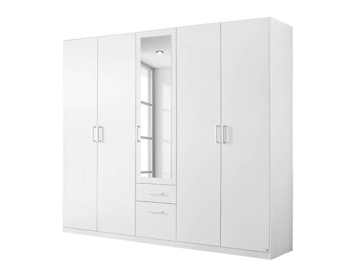 Drehtürenschrank Bingen Typ A 226cm Weiß/Alpinweiß