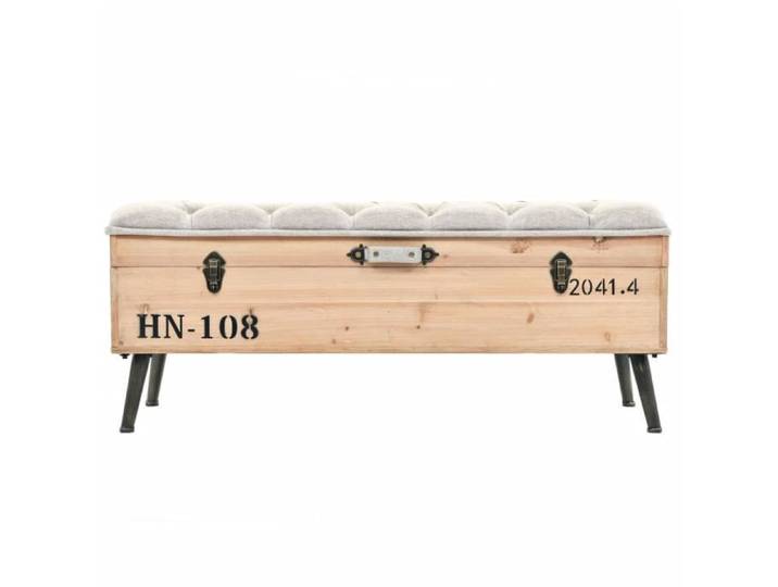 Banc de rangement - OMABETA - M09218 - Bois de sapin massif - 110 cm - Vintage