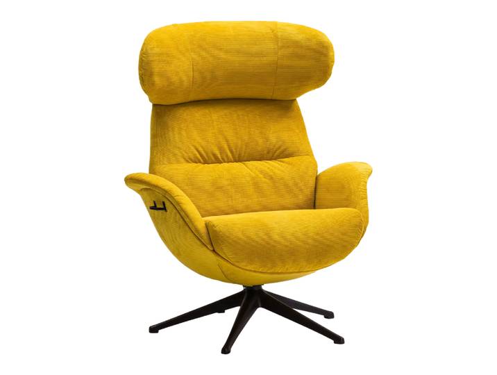 Sessel Metro More, Flexlux, senfgelb, Textil