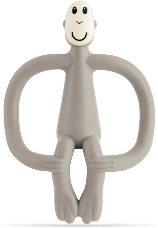 Matchstick Monkey Teething Toy and Gel Applicator jouet de dentition avec brosse 2 en 1 Grey 1 pcs