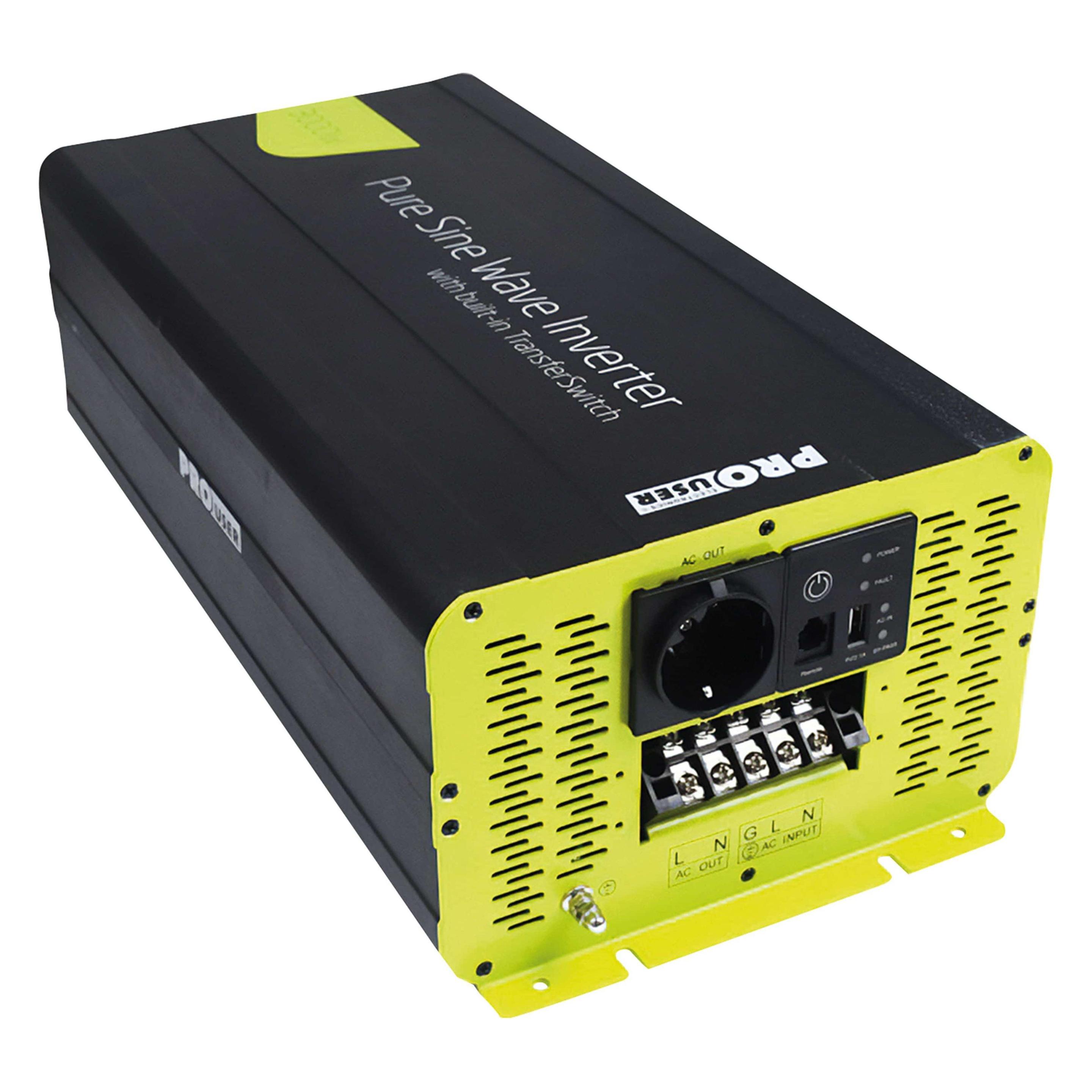 ProUser Wechselrichter PSI3000TX 3000W 12V - 230 V/AC inkl. Fernbedienung, USV-Funktion, Netzvorran (16439)