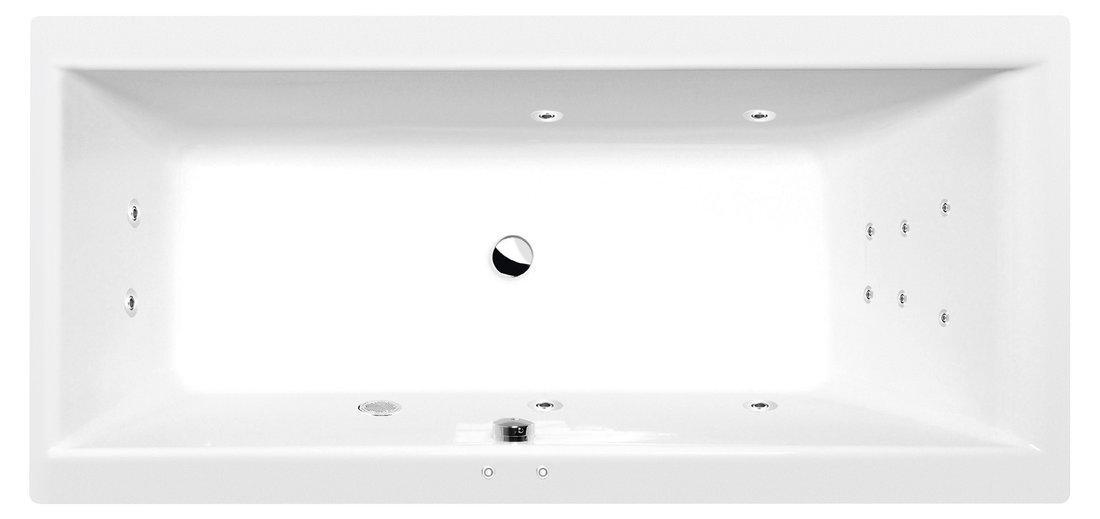 Polysan CLEO Whirlpool-Badewanne, 150x75x48cm, Attraction Hydro, Chrom