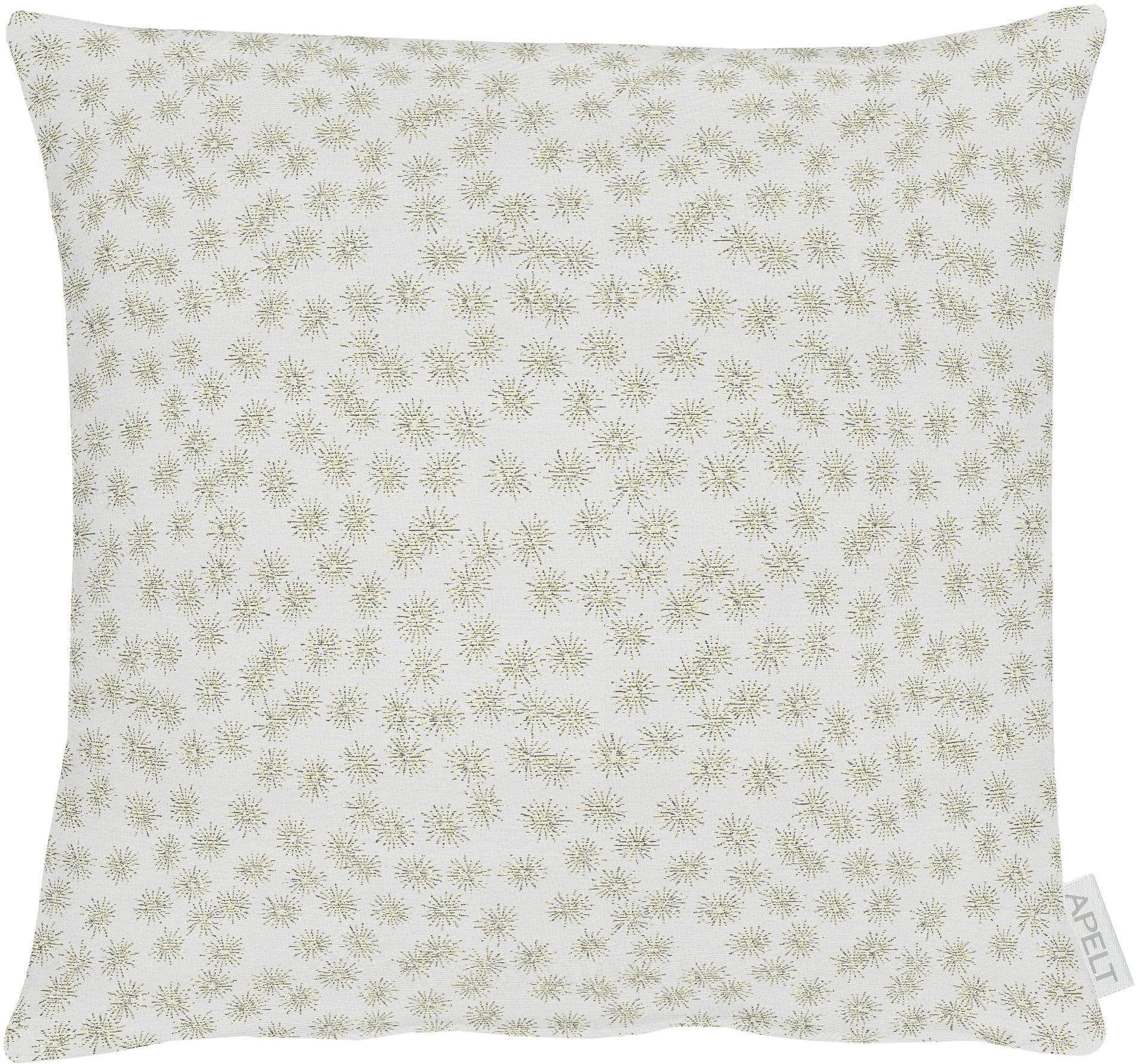 Dekokissen APELT "1501" Gr. 1, gold (goldfarben, natur, sterne), B:40cm H:0,1cm L:40cm, Polyester, Dekokissen_Sitzkissen_Kissenhüllen, Dekokissen, Kissenhülle ohne Füllung, 1 Stück goldfarben, natur, sterne B/L: 40cm x 40cm, 1 Stk.