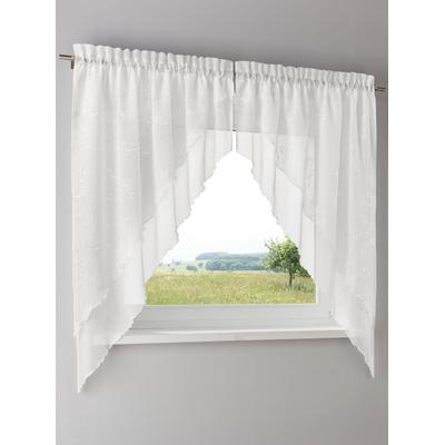 Gardine HEINE HOME Gr. 4, weiß, B:120cm H:145cm, Polyester, Gardinen, Gardine