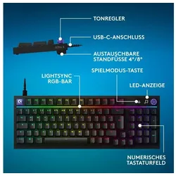 LOGITECH G316 X 98 Tactile Switch DE Black, USB, DE
