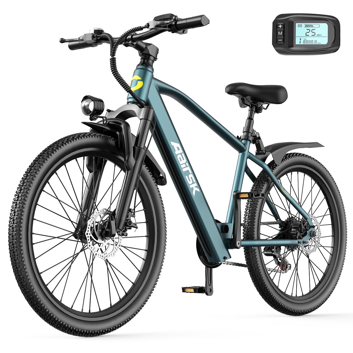 GT300 26 Zoll Elektro-Mountainbike - 250W, 36V 10Ah Lithium-Ionen-Akku, luftgefüllte Geländereifen, LCD-Multifunktionsdisplay,Schockschutz