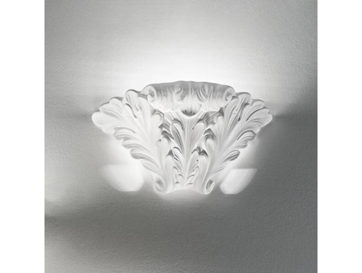 austrolux Wandfluter ROKOKO, dimmbar, weiß / opal, für Wohn- / Esszimmer, Keramik, Modern