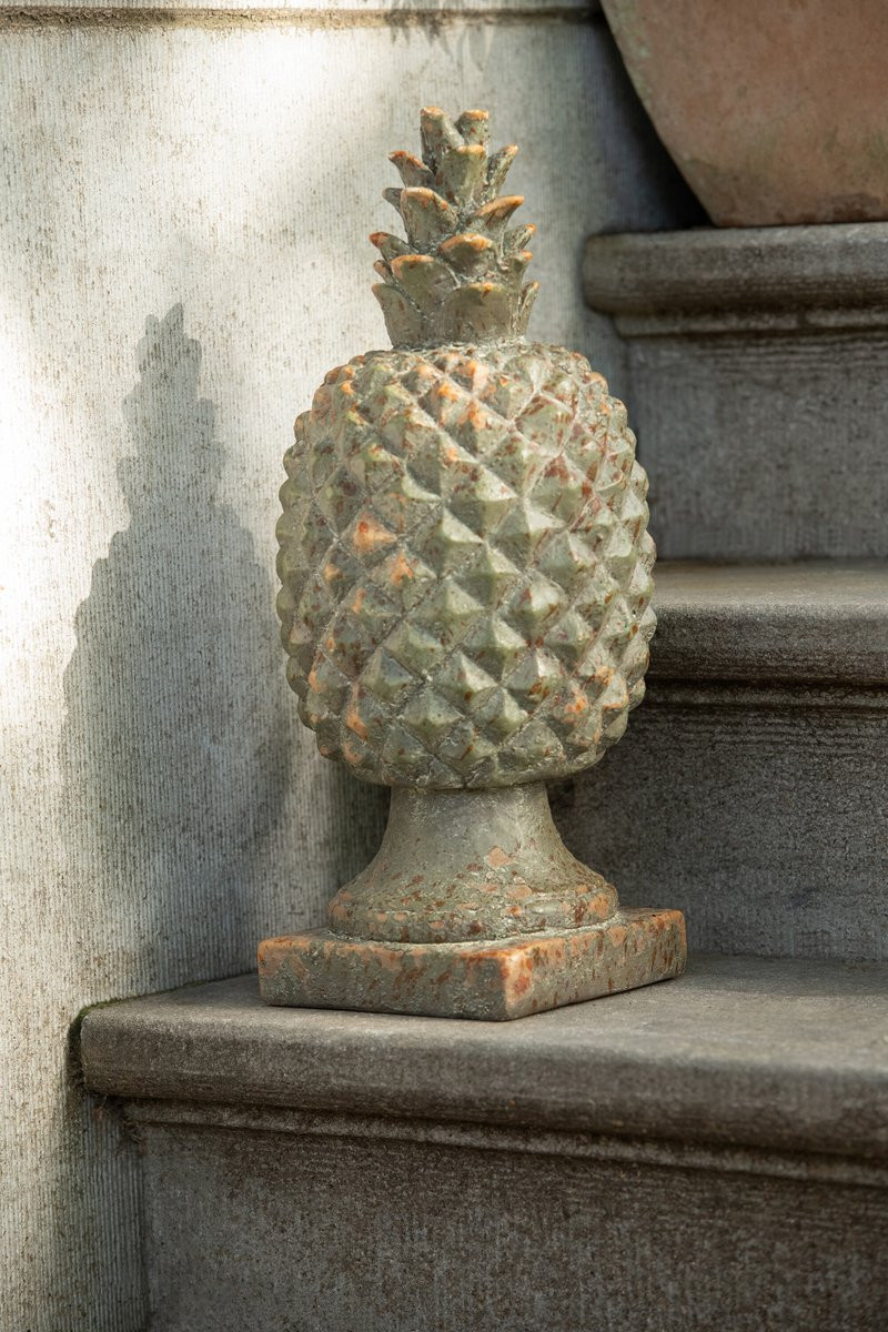 J-Line Decoratie Ananas Antiek - Donkergroen - Polyresin