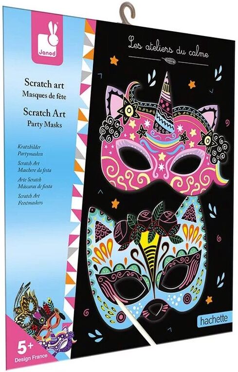 Kit Créatif Scratch Art Masques De Fête - Janod