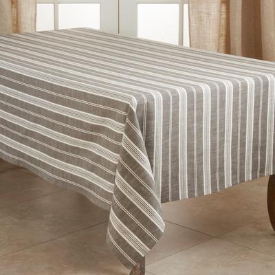 Saro Lifestyle Cotton Tablecloth with Striped Design