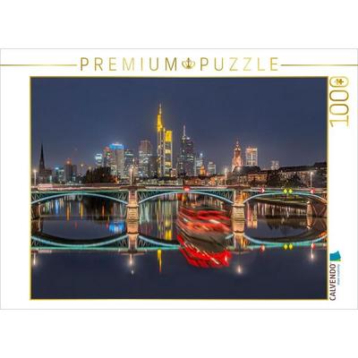 CALVENDO Puzzle Frankfurt - Ignatz-Bubis-Brücke | 1000 Teile Lege-Größe 64x48cm Foto-Puzzle für glückliche Stunden