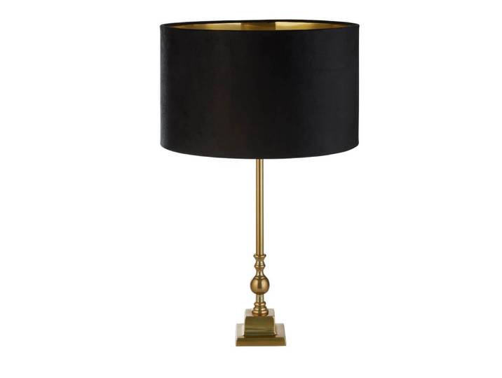 Gouden tafellamp Whitby met zwarte kap Searchlight - EU81214BK