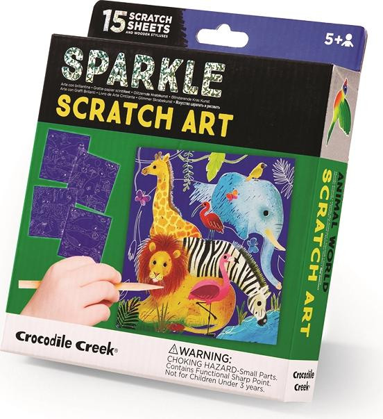 Crocodile Creek Creatieve Scratch-kunst Set Dierenwereld