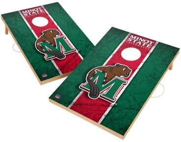Skip's Garage Vintage Minot State University Beavers Regulation 2x4 Cornhole Set