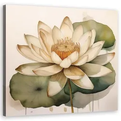 WANDBILD blumen blätter botanik