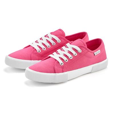 Sneaker LASCANA, Damen, Gr. 40, pink, Obermaterial: 100% Textilmaterial. Decksohle: 100% Textilmaterial. Futter: 100% Textilmaterial. Laufsohle: 100% Synthetik, unifarben, Basic, Schuhe Skaterschuh Canvassneaker Sneaker low, aus Textil,...