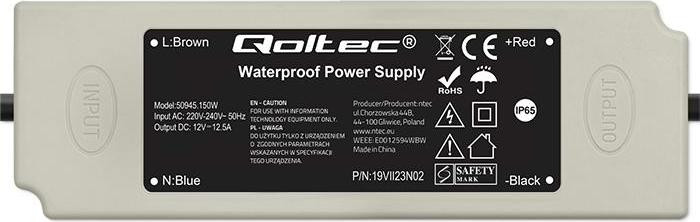 Qoltec 50945 IP67 Voeding 150 W